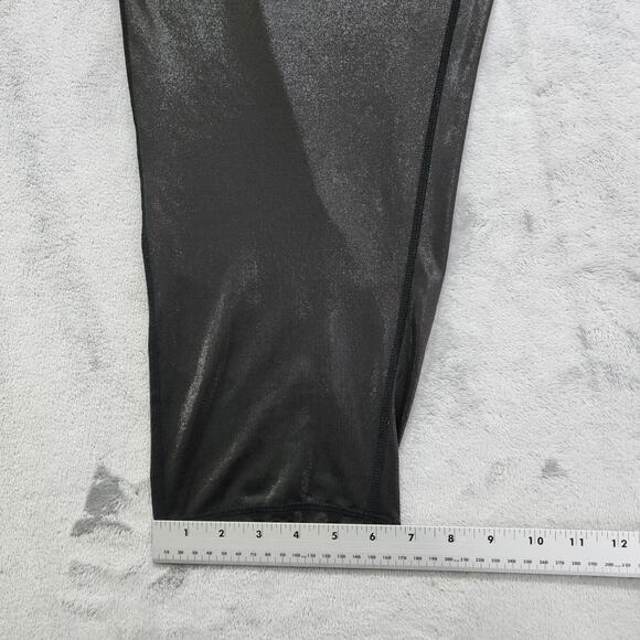 Pro Player Pants Womens 3X Black Shiny Iridescent Cropped Leggings Workout Yoga - Picture 9 of 10